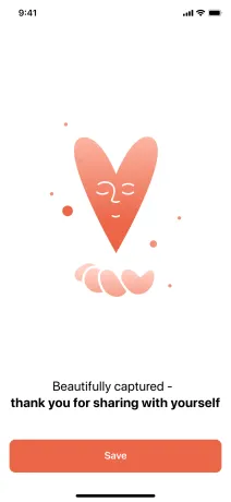 Affirmation after saving