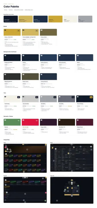 Heritage+ colour palette