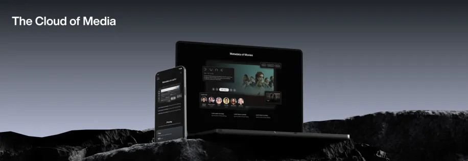 The Cloud of Media on laptop and phone