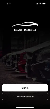 Intro screen in dark mode