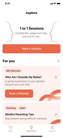 Explore: 1 to 1 sessions and content for you