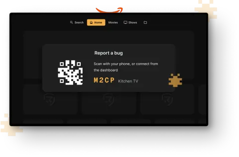 Report a bug overlay on Fire TV