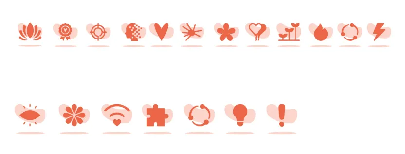 Affirmation icon set