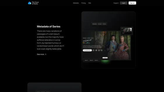 Landing section on series metadata