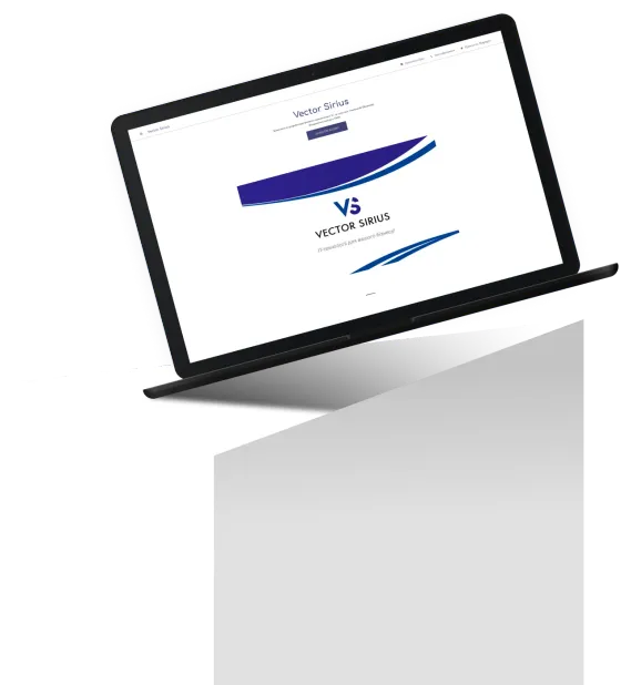 Vector Sirius website on a laptop