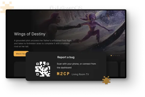 Report a bug overlay on LG webOS