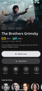 Movie description with watch and download