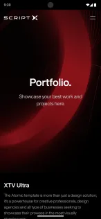 Portfolio on mobile