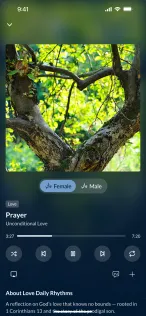 Rhythm player on mobile with voice choice
