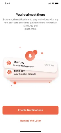 Notifications request with remind me later