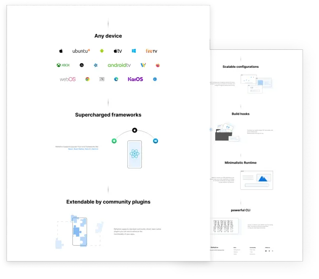 ReNative pages: any device, supercharged frameworks, plugins