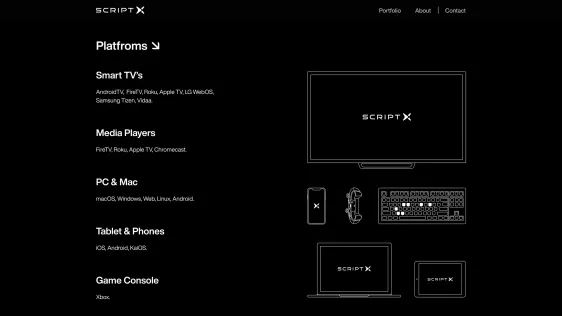 Platforms: smart TVs, media players, PC and Mac, tablets and phones, game consoles