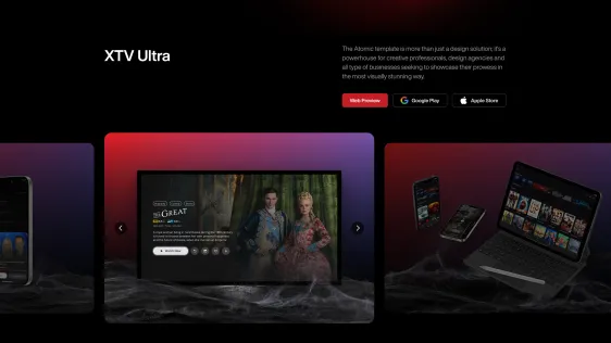 Project preview with store links