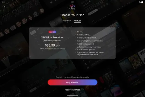 Choose your plan, annual selected