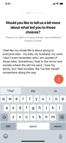 Tell us a bit more, answered in free text