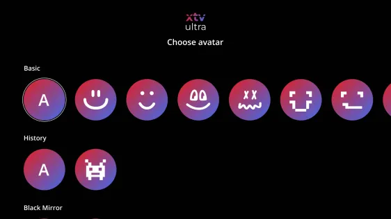 Choose an avatar for a profile