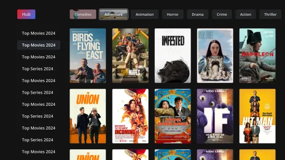 Genre view with yearly top lists