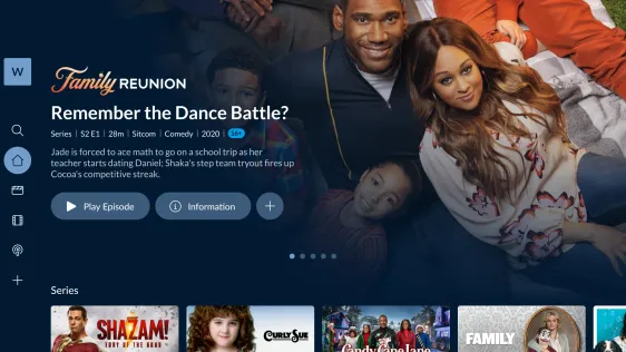 TV home hero for a series episode