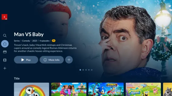 Kids profile home on TV