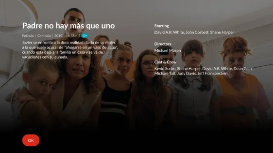 More info layer with cast and directors