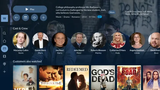 Movie details with cast and crew focused