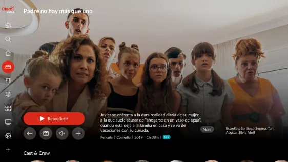 Movie page with play focused