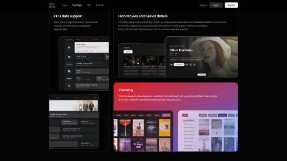 Features overview: EPG, metadata and theming